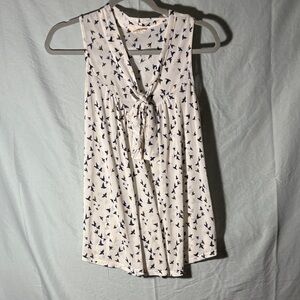 Women's Ember White/Black/Yellow Patterned Top size S